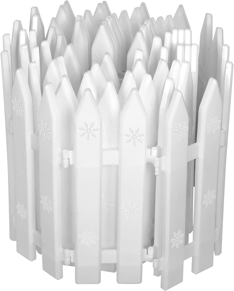 MCEAST 36 Pieces Christmas Tree Fences White Picket Fence Border 4.6 x 12 Inches Mini Plastic Decorative Fences Christmas Tree Barrier for Dogs Kids Home Wedding Fairy Garden Party - Image 5